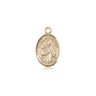 Small 14kt solid gold St. Januarius patron saint medal pendant 1/2 x 1/4 by Bliss Manufacturing