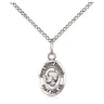 Sterling silver Pope St. Eugene I medal necklace, 1/2 x 1/4 small pendant with 18 inch chain, handcrafted by Bliss