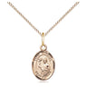 14kt Gold Filled St. Dunstan Patron Saint Medal Necklace - Small 1/2 x 1/4 Pendant with 18 Inch Chain - Bliss