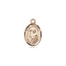 14kt Solid Gold St. Dunstan Patron Saint Medal Pendant - Small 1/2 x 1/4 - Bliss USA Handcrafted