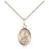 14kt Gold Filled St. Eustachius small patron saint medal necklace with 18 inch chain by Bliss