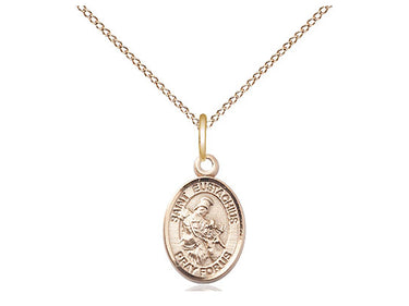 14kt Gold Filled St. Eustachius small patron saint medal necklace with 18 inch chain by Bliss