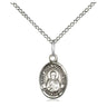Sterling silver St. John Chrysostom patron saint medal necklace, 1/2 x 1/4 inch pendant on 18 inch chain, handcrafted by Bliss Manufacturing