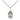 Sterling silver St. John Licci patron saint medal necklace, 1/2 x 1/4 inch pendant on 18 inch chain, handcrafted by Bliss Manufacturing