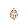 14kt Solid Gold Small St. Paula Patron Saint Medal Pendant 1/2 x 1/4 inch by Bliss