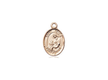 14kt Solid Gold Small St. Paula Patron Saint Medal Pendant 1/2 x 1/4 inch by Bliss