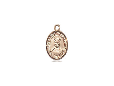 Small 14kt solid gold St. Josephine Bakhita patron saint medal pendant 1/2 x 1/4 handmade by Bliss