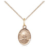 14kt gold filled St. Josemaria Escriva patron saint medal necklace with 18 inch chain handcrafted by Bliss Manufacturing USA