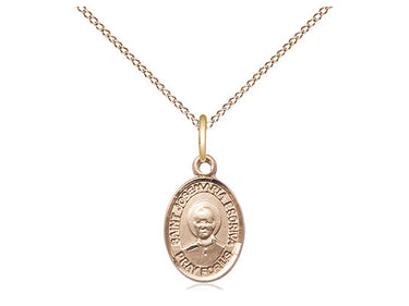 14kt gold filled St. Josemaria Escriva patron saint medal necklace with 18 inch chain handcrafted by Bliss Manufacturing USA