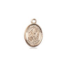 14kt Solid Gold Small St. Polycarp of Smyrna Patron Saint Medal Pendant 1/2 x 1/4 inch by Bliss