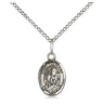 Small Sterling Silver St. Polycarp of Smyrna patron saint medal necklace with 18 inch curb chain by Bliss