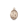 14kt Solid Gold Small St. Fina Patron Saint Medal Pendant 1/2 x 1/4 inch by Bliss Manufacturing