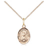 Small 14kt Gold Filled St. Frances of Rome Patron Saint Medal Necklace 1/2 x 1/4 inches with 18 inch chain by Bliss