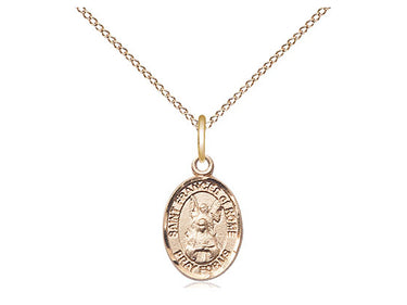 Small 14kt Gold Filled St. Frances of Rome Patron Saint Medal Necklace 1/2 x 1/4 inches with 18 inch chain by Bliss
