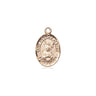 14kt solid gold St. Frances of Rome patron saint medal pendant, 1/2 x 1/4 inch, handmade by Bliss Manufacturing