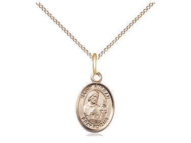 Small 14kt Gold Filled St. Kieran Patron Saint Medal Necklace 1/2 x 1/4 inch on 18 inch chain by Bliss