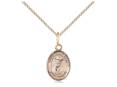 Small Gold Filled St. Philip Neri patron saint medal necklace with 18 inch chain by Bliss Manufacturing