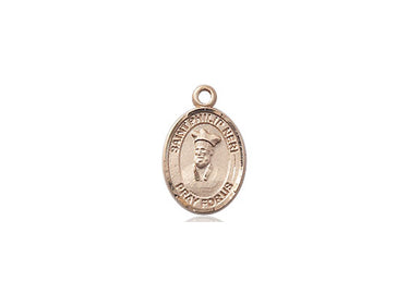 14kt Solid Gold St. Philip Neri patron saint medal pendant 1/2 x 1/4 inches by Bliss