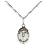 Sterling Silver Small St. Philip Neri Patron Saint Medal Necklace 1/2 x 1/4 inch 18 inch Chain Bliss USA