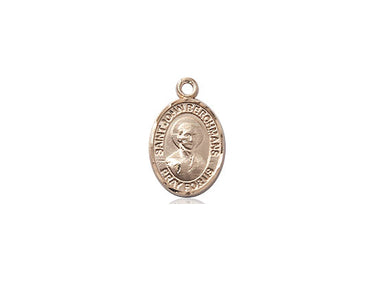 14kt Solid Gold St. John Berchmans Small Medal Pendant 1/2 x 1/4 inch Handcrafted by Bliss