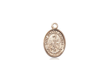 14kt Solid Gold St. Juliana Small Medal Pendant 1/2 x 1/4 inch Handcrafted by Bliss