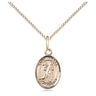 Gold Filled Small St. Rocco Patron Saint Medal Necklace 1/2 inch by 1/4 inch on 18 inch chain by Bliss