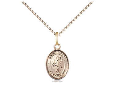 14kt Gold Filled St. Uriel Patron Saint Medal Necklace 1/2 x 1/4 with 18 inch chain by Bliss Manufacturing