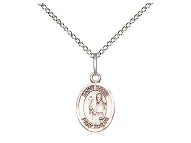 Sterling Silver St. Regis Patron Saint Medal Necklace 1/2 x 1/4 on 18 inch chain by Bliss Manufacturing