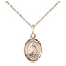 14kt gold filled St. Theodore Guerin patron saint medal necklace 1/2 x 1/4 with 18 inch chain by Bliss