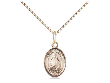 14kt gold filled St. Theodore Guerin patron saint medal necklace 1/2 x 1/4 with 18 inch chain by Bliss