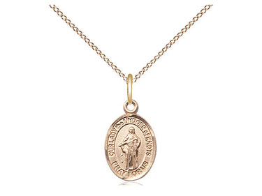 Small 14kt Gold Filled Our Lady Undoer of Knots Catholic Medal Necklace 1/2 inch by Bliss USA