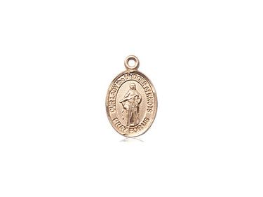 14kt Solid Gold small Our Lady of Knots Catholic medal pendant 1/2x1/4 inches by Bliss USA