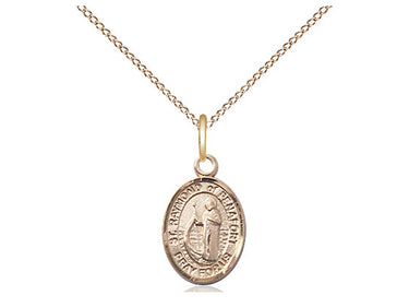 Small 14kt Gold Filled St. Raymond of Penafort patron saint medal necklace with 18 inch chain by Bliss Manufacturing