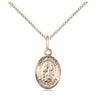14kt Gold Filled St. Drogo Patron Saint Medal Necklace - Small 1/2 x 1/4 inch with 18 inch Curb Chain - Bliss Manufacturing