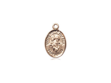 14kt Solid Gold St. Peter patron saint medal pendant 1/2 x 1/4 inches by Bliss