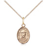Gold filled St. Damien of Molokai patron saint medal necklace with 18 inch chain, handcrafted by Bliss