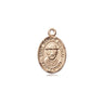 14kt Solid Gold St. Damien of Molokai Patron Saint Medal Pendant - Small 1/2 x 1/4 - Bliss USA Handcrafted
