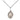 Small sterling silver Our Lady of Rosa Mystica medal necklace with 18 inch chain by Bliss Manufacturing USA