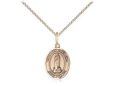 14kt gold filled Our Lady of Kibeho miraculous medal necklace 1/2 inch pendant 18 inch chain Bliss