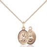 Gold Filled Our Lady of Czestochowa medal necklace with 18 inch chain, small 1/2 x 1/4 inch pendant, handmade in USA by Bliss