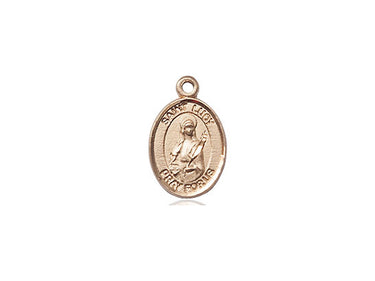 14kt Solid Gold St. Lucy Patron Saint Medal Pendant 1/2 x 1/4 inches small by Bliss Manufacturing