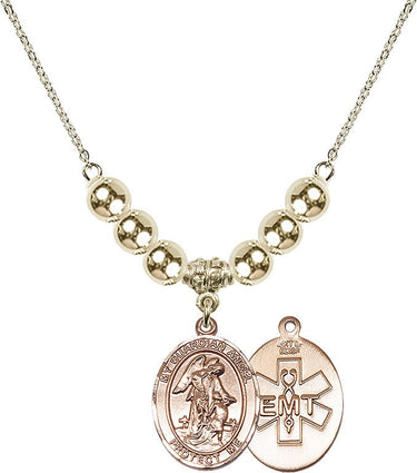 Guardian Angel Crystal Necklace | 3/4 inch | 6mm Beads _x0014_ 14kt Gold Filled