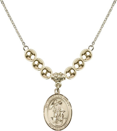 Guardian Angel Crystal Necklace | 3/4 inch | 6mm Beads _x0014_ 14kt Gold Filled