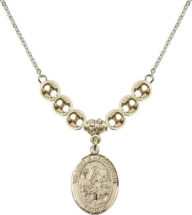 Lord Is My Shepherd Crystal Necklace | 3/4 inch | 6mm Beads _x0014_ 14kt Gold Filled