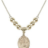 Saint Leo the Great Crystal Necklace | 3/4 inch | 6mm Beads _x0014_ 14kt Gold Filled