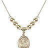 Saint Valentine of Rome Crystal Necklace | 3/4 inch | 6mm Beads _x0014_ 14kt Gold Filled