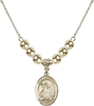 Saint Bridget of Sweden Crystal Necklace | 3/4 inch | 6mm Beads _x0014_ 14kt Gold Filled