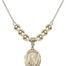 Saint Brigid of Ireland Crystal Necklace | 3/4 inch | 6mm Beads _x0014_ 14kt Gold Filled