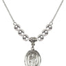 Saint Stanislaus Krakow Crystal Necklace | 3/4 inch | 6mm Beads _x0014_ Sterling Silver