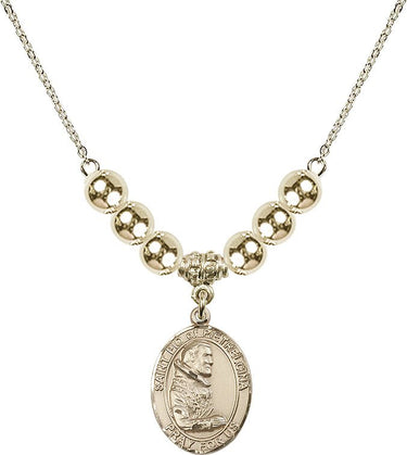 Saint Pio of Pietrelcina Crystal Necklace | 3/4 inch | 6mm Beads _x0014_ 14kt Gold Filled